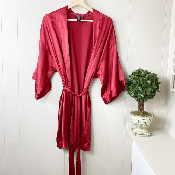 Victoria's Secret Other - Victoria's Secret Red Silky Robe Size Medium/Large